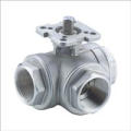 3 way valve and actuator thread  T type full port 3 way High platform valve ball valve